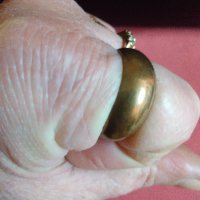 Старинен масивен пръстен халка позлатен 5 гр., снимка 4 - Антикварни и старинни предмети - 27931920