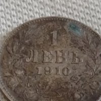Сребърна монета 1 лев 1910г. Царство България Цар Фердинанд първи 43023, снимка 5 - Нумизматика и бонистика - 43965988