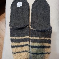 Ръчно плетени чорапи от вълна размер 43, снимка 2 - Мъжки чорапи - 39384867