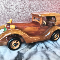 дървена ретро кола, снимка 3 - Антикварни и старинни предмети - 44914939