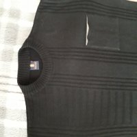 Мъжки черен пуловер с джоб голям размер, снимка 6 - Пуловери - 27782603