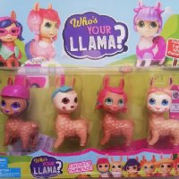 LLama Лама 4 бр пластмасови фигурки играчки за игра и украса на торта, снимка 1 - Фигурки - 26345144