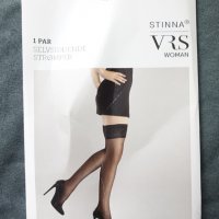 VRS Woman Stinna 15 Den S/M (1/2 размер) Нови черни силиконови чорапи, снимка 1 - Бельо - 37894006