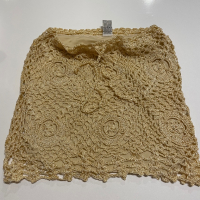 Уникална плажна плетена лятна пола бежов цвят , снимка 8 - Поли - 36514123