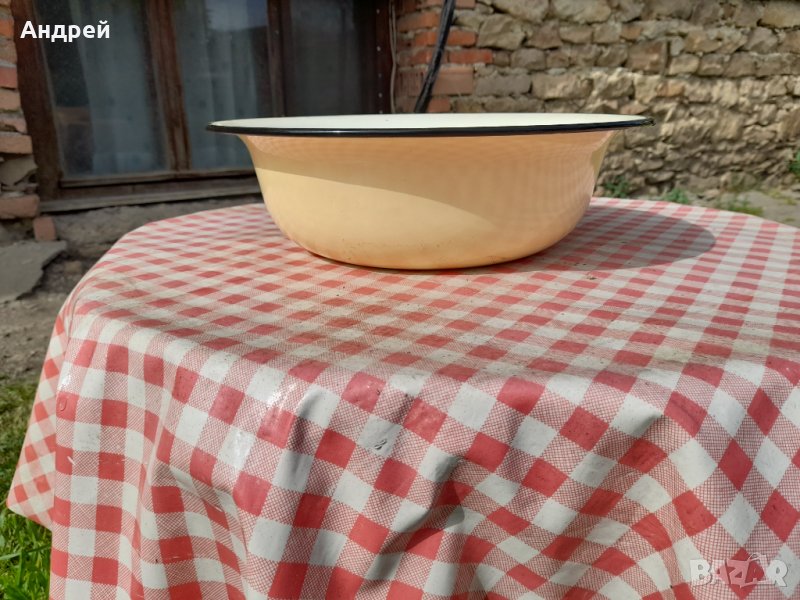 Стар емайлиран леген #4, снимка 1