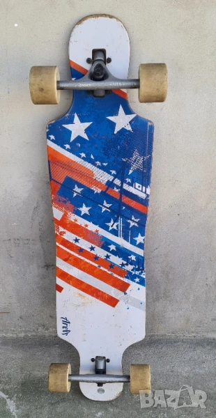 Лонгборд зона американско знаме скейтборд на сащ, снимка 1