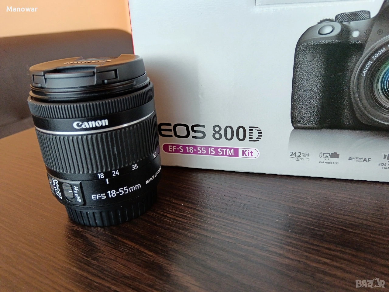 Обектив Canon EF-S 18-55 mm f/4-5.6 IS STM, снимка 1