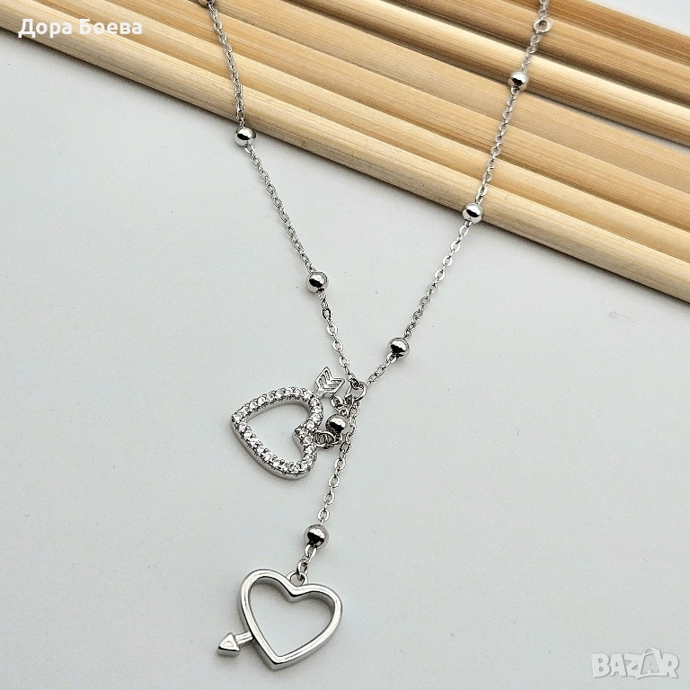 Сребърно колие: "Амур", снимка 1
