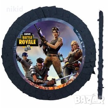 Fortnite Фортнайт голяма готова пинята + пръчка подарък за парти рожден ден, снимка 1