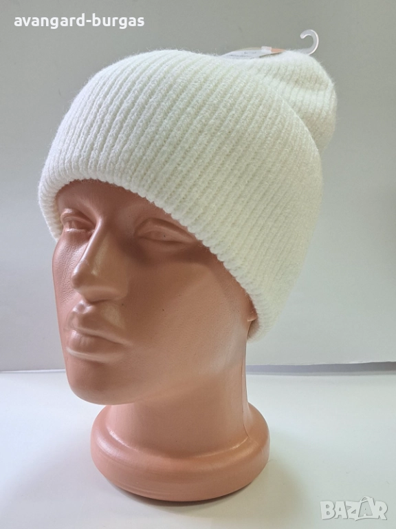 335 Дамска плетена шапка,ангора-бутикова, снимка 1