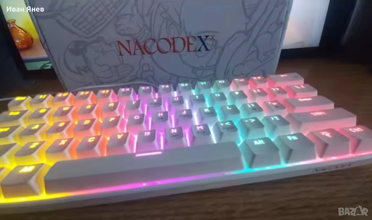 !!!ЧИСТО НОВА!!! МЕХАНИЧНА КЛАВИАТУРА БЯЛА, снимка 1