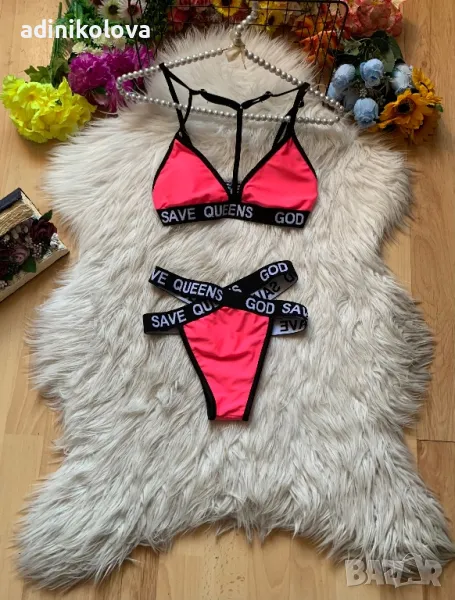 Нов цикламен бански от 2 части, снимка 1