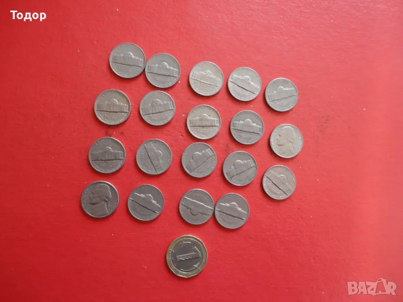 5 цента САЩ Лот американски монети центове 2 , снимка 1