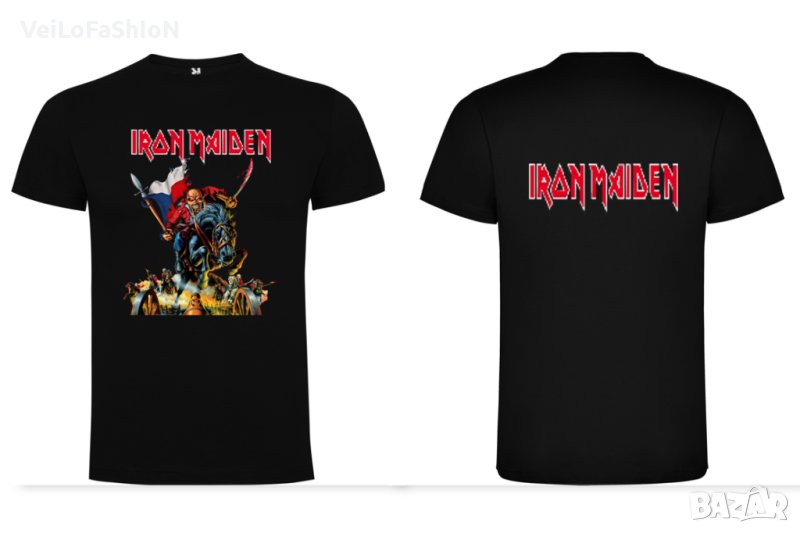 Нова мъжка тениска на музикалната група IRON MAIDEN с надпис на гърба, снимка 1