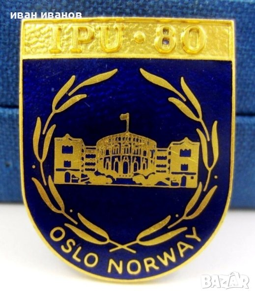 Интерпарламентарен съюз IPU Конференция в Норвегия-Делегатска значка, снимка 1