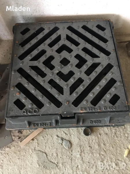 Чугунена решетка, капак за дъждоприемна шахта. , снимка 1