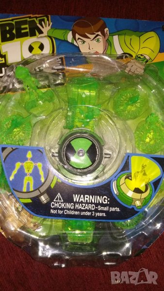 Бен Тен часовник с 10 зелени/или бели/ фигурки тип Омнитрикс, снимка 1