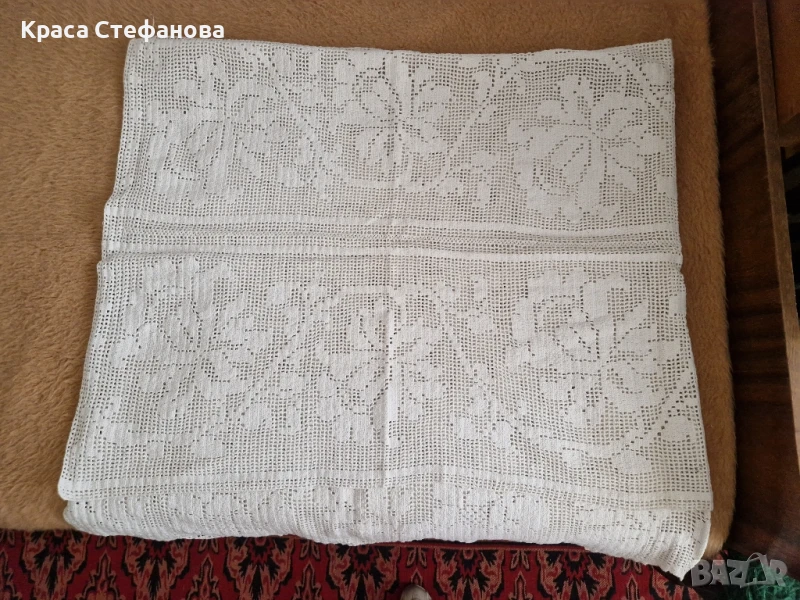Ръчно плетени покривка за легло, снимка 1