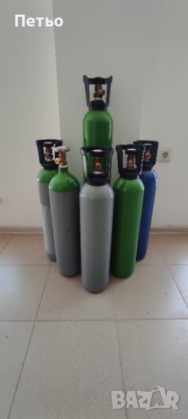 Газови бутилка: Аргон, Въглероден диоксид, Коргон, Хелий, Кислород, снимка 1