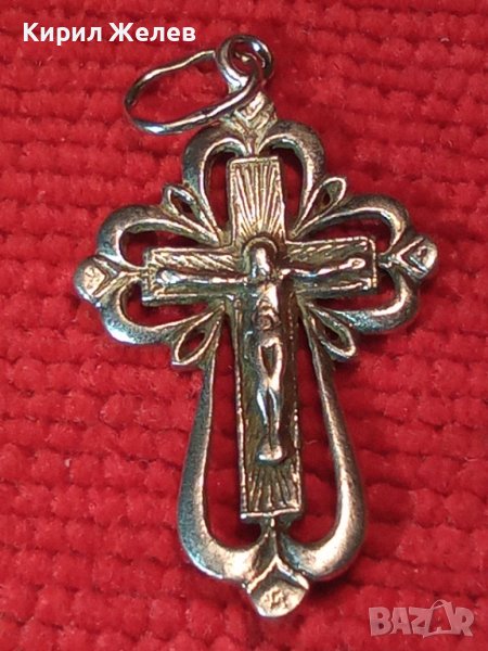СТАРО СРЕБЪРНО РАЗПЯТИЕ КРЪСТЧЕ КРЪСТ СРЕБРО РЪЧНА АЖУРНА МАЙСТОРСКА ИЗРАБОТКА 40045, снимка 1