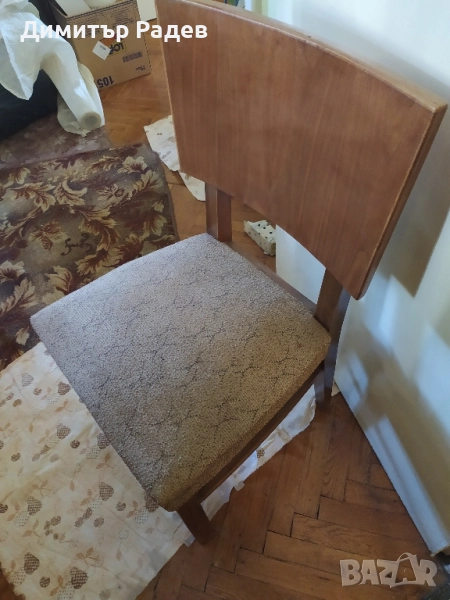 --МАСИВНИ РЕТРО СТОЛОВЕ МЕКА МЕБЕЛ-ДЪБ 6 бр много запазени, снимка 1