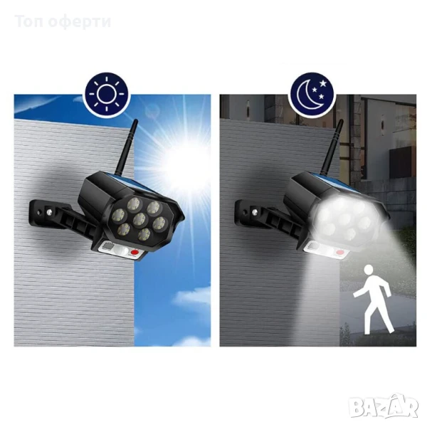 Соларна лампа тип камера за наблюдение BK36, 42 светодиода, снимка 1