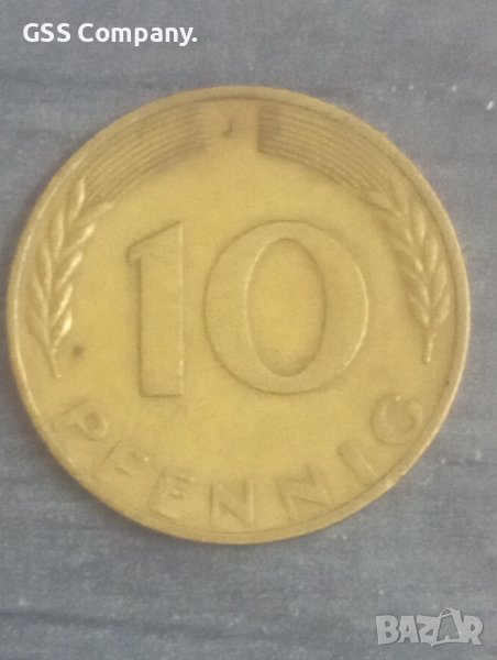 10 пфенинга (1970)марка,,J,,, снимка 1