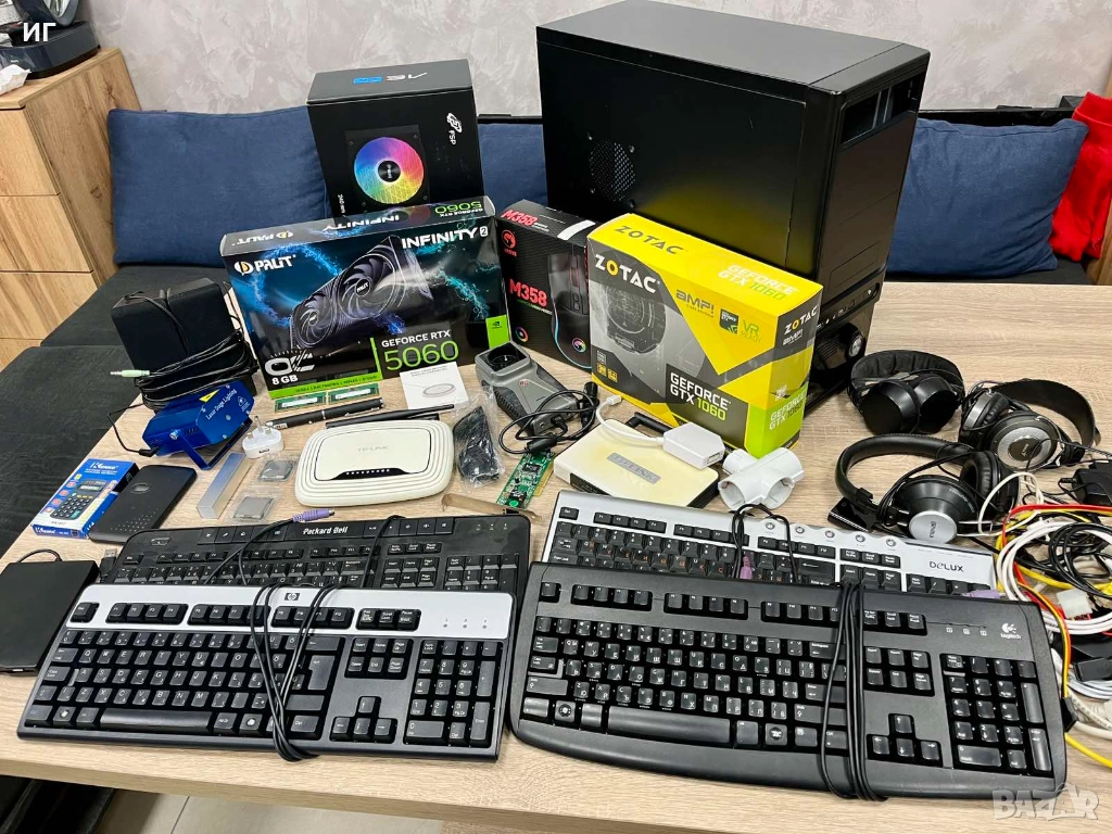 ПРОМО ЛОТ Intel/Apple/nVidia/батерия/колонки/клавиатура/рутер/слушалки, снимка 1