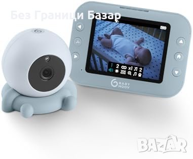 Нов Babymoov Безжичен Бебефон с камера 3.5 Инча Екран, 300м Обхват, снимка 1