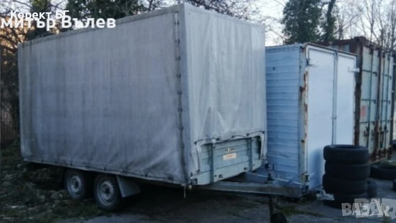 Ремарке Pongratz PA 3000 T Две оси С брезент Намира се в град Габрово. Размери:  380 см  на 170 см , снимка 1