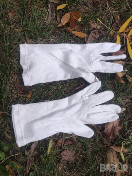 Продавам бели ръкавици пардани, снимка 1