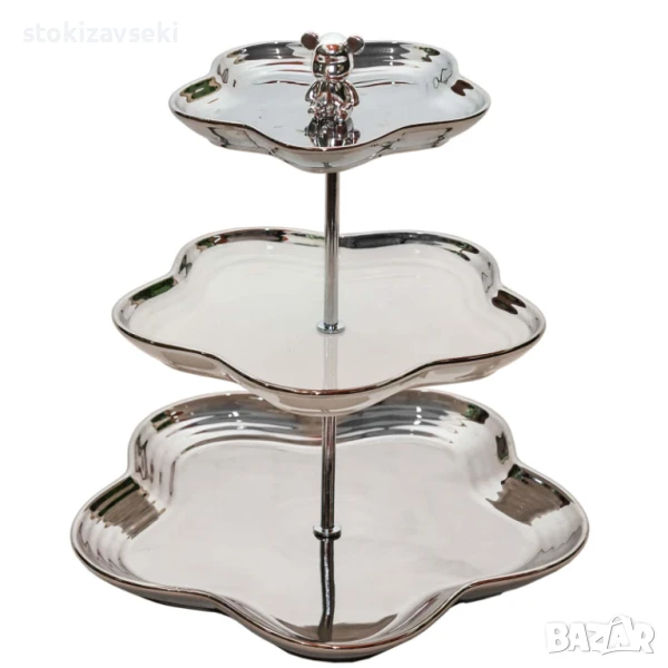Поднос за сервиране на три нива, снимка 1