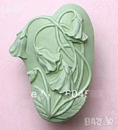 Увивни фунийки дълбок силиконов молд форма калъп фондан гипс сапун украса декор, снимка 1