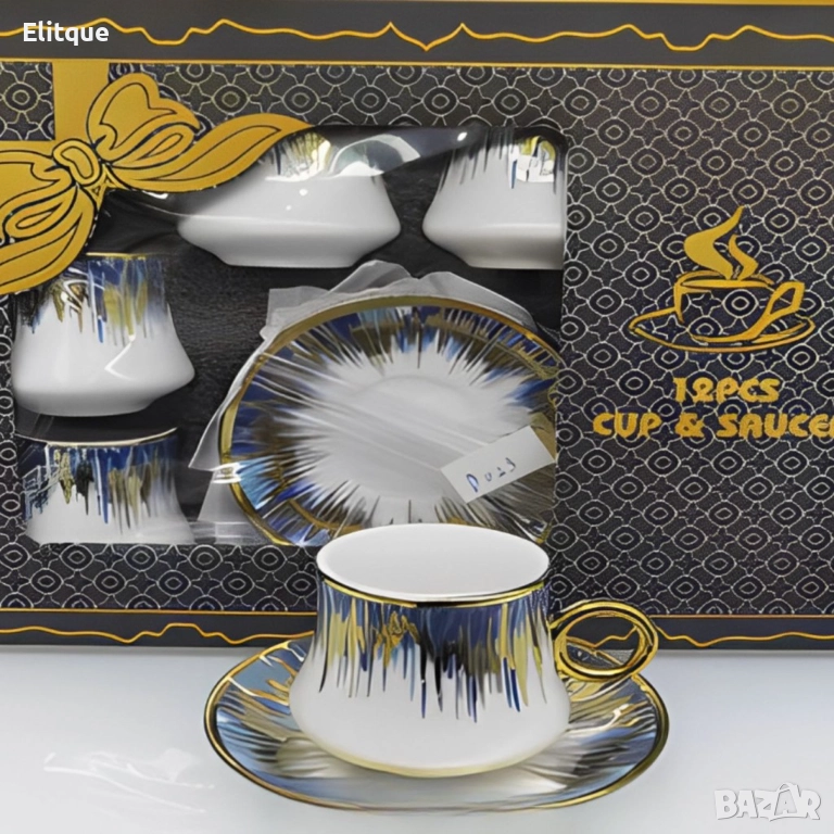 Сервиз 12 части за еспресо от порцелан, снимка 1