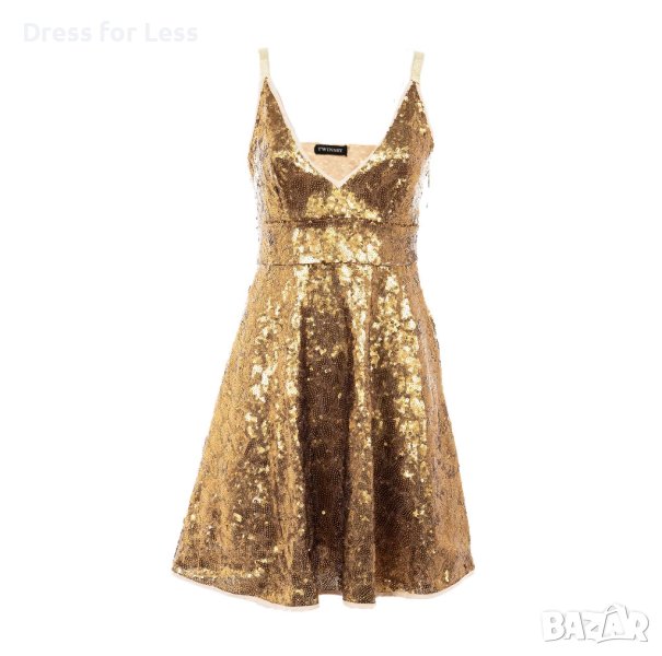 Нова златиста рокля с пайети Twinset, снимка 1