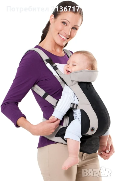 Немска ергономична раница с дъждобран Amazonas за бебе, снимка 1