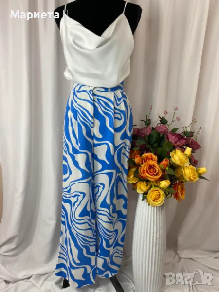 Уникален панталон с широк крачол, снимка 1