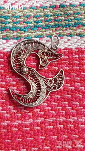 Сребърен медальон филигран , снимка 1