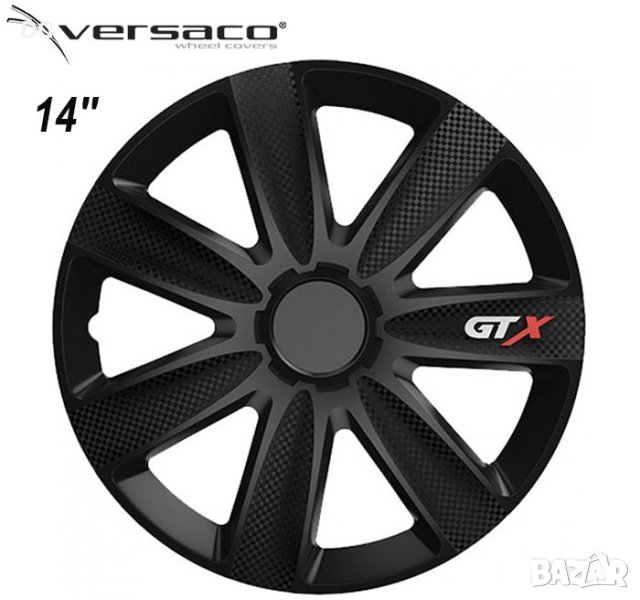 Тасове за джанти 14'' Versaco Carbon GTX - Black, снимка 1