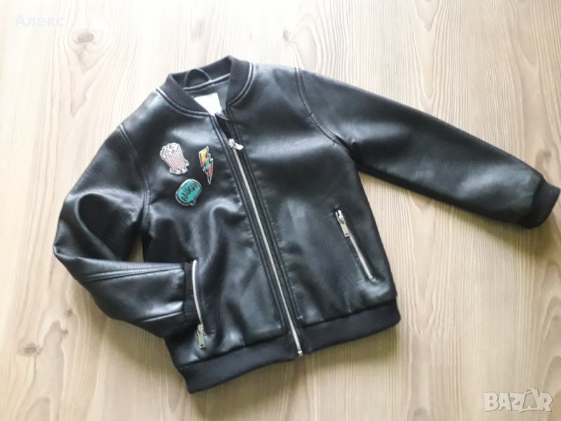 Zara - детско кожено яке 7г, снимка 1