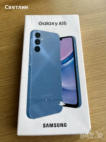 Продавам Samsung A15 blue 128gb, снимка 1