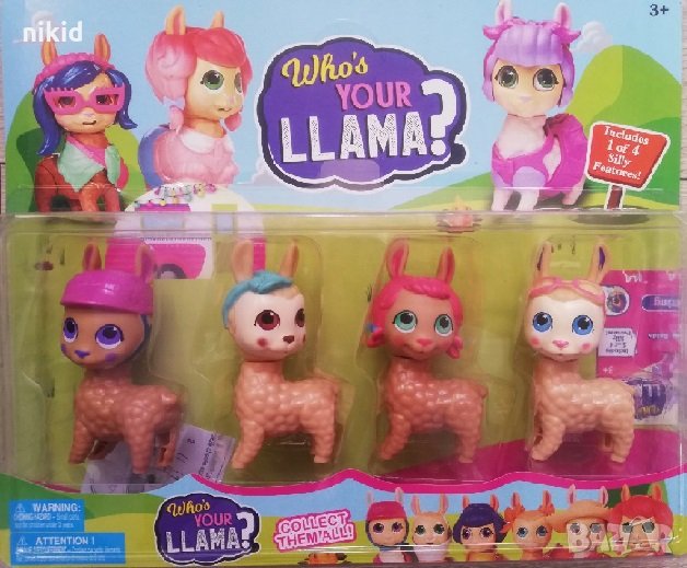 LLama Лама 4 бр пластмасови фигурки играчки за игра и украса на торта, снимка 1