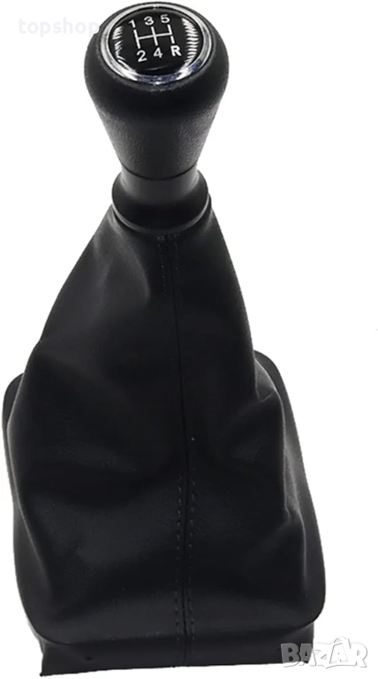 Чисто нов маншон с топка за скоростен лост за Peugeot 206 406 хром и кожа  ..., снимка 1