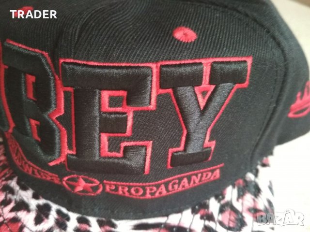 Унисекс бейзболна шапка Snapback с права козирка на OBEY в черно, снимка 4 - Шапки - 33001788