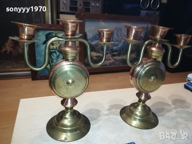 ДВА СВЕЩНИКА ОТ ФРАНЦИЯ 0801240852, снимка 13 - Антикварни и старинни предмети - 43706925