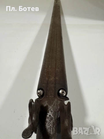 Стара двуцевна капсулна пушка, снимка 4 - Антикварни и старинни предмети - 52817604