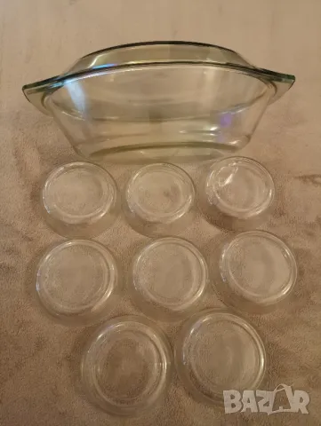 Термоустойчива тенджера, Йенска SIMAX, Чехословакия, комплект с 8 купички за крем карамел. , снимка 9 - Съдове за готвене - 47979027