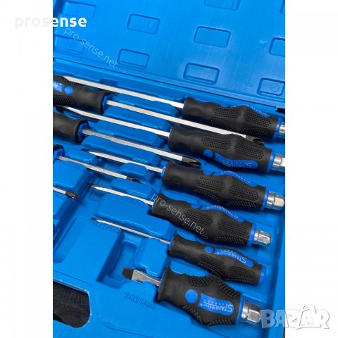 Ударни Отвертки Прави и Кръстати в куфар 12 части StahlMayer, снимка 4 - Аксесоари и консумативи - 39536095