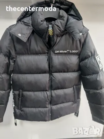 Мъжко черно яке off- white, снимка 4 - Якета - 48619566