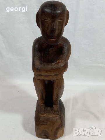 Дървена статуетка дърворезба   27/2, снимка 2 - Статуетки - 35626438